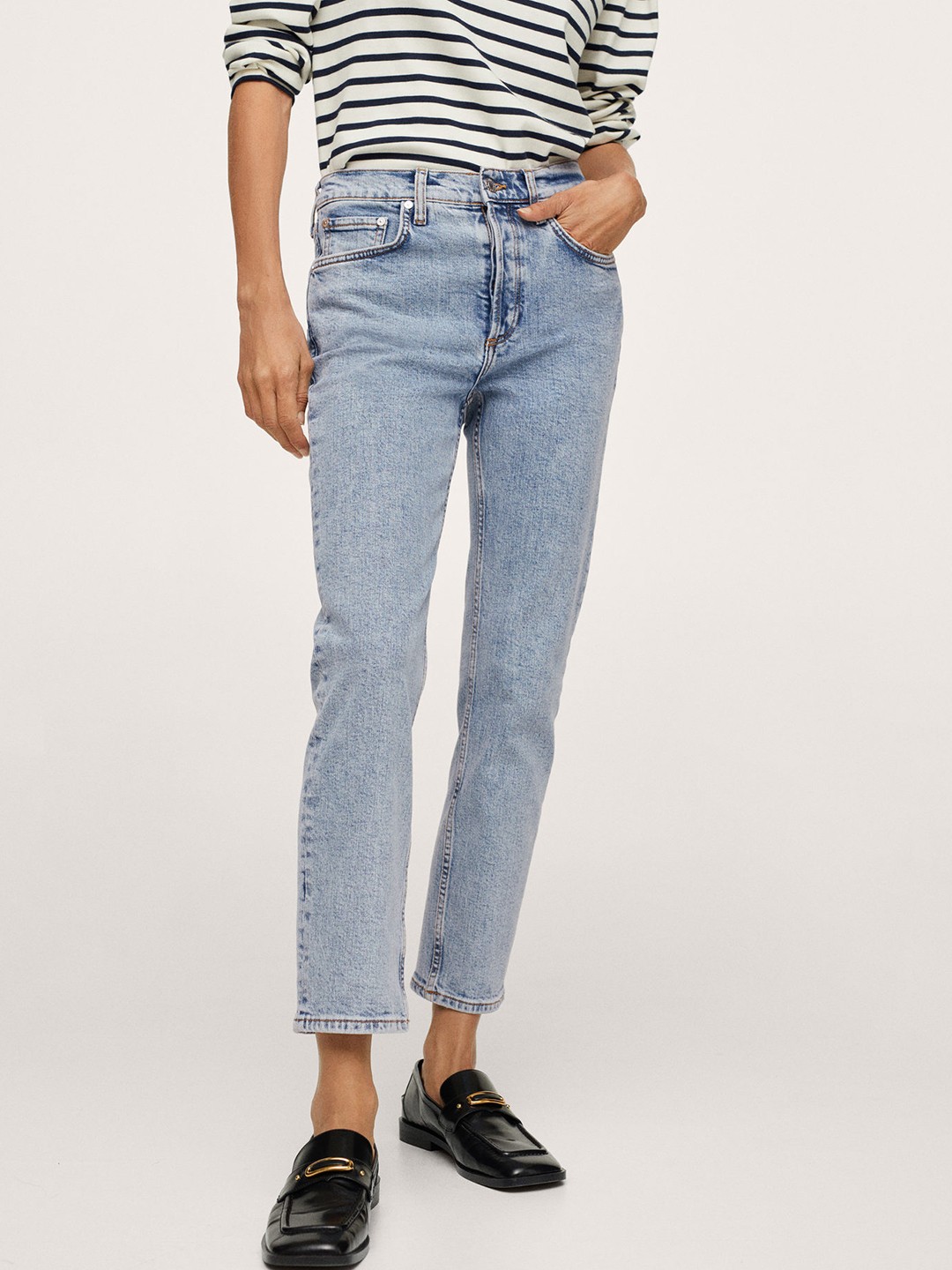 

MANGO Women Blue Slim Fit Light Fade Stretchable Jeans