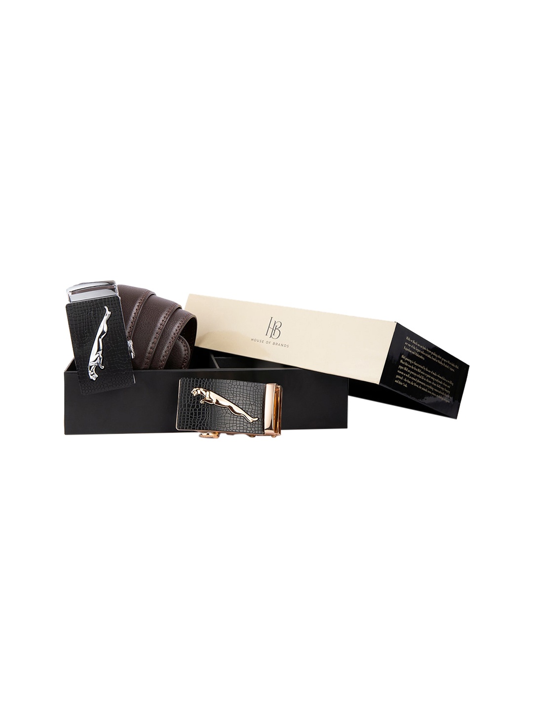 

Bange Men Brown Leather Belt With 2 Interchangable Buckles