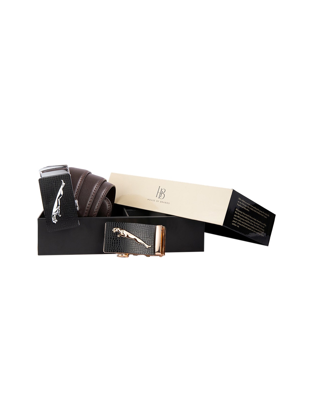 

Bange Men Brown Leather Belt With 2 Interchangable Buckles