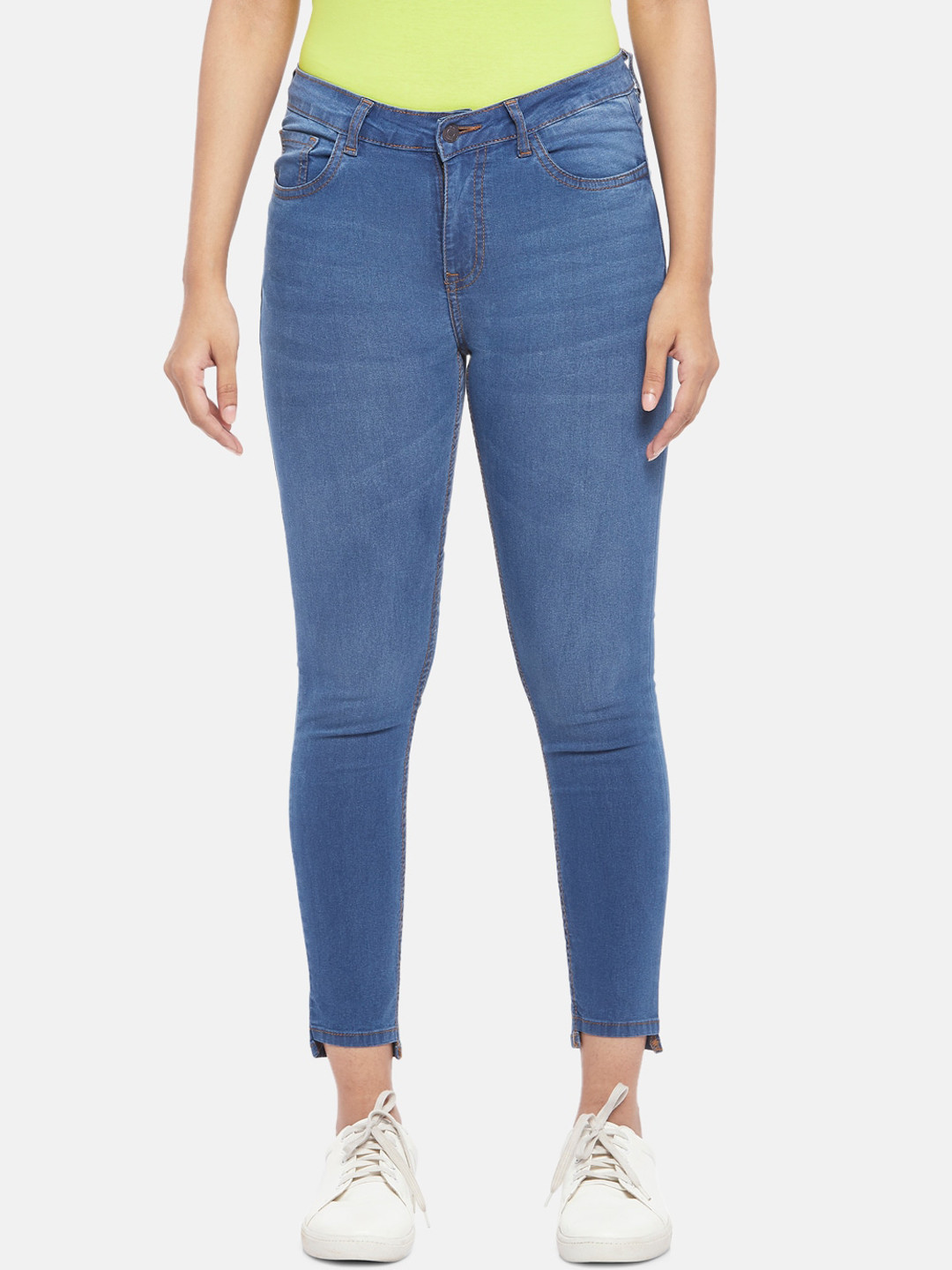 

People Women Blue Slim Fit High-Rise Stretchable Jeans