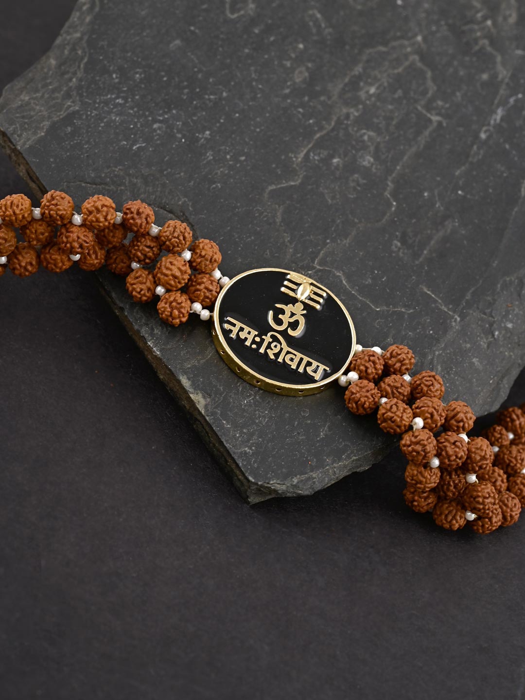 

Tistabene Men Brown & Gold-Plated Multistrand Bracelet