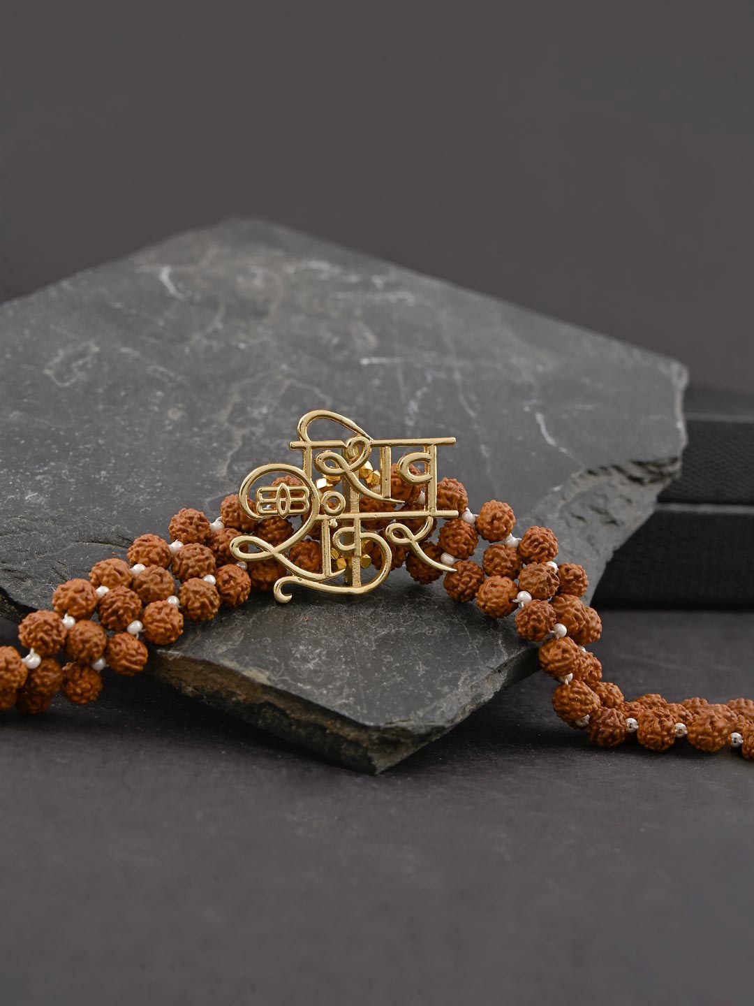 

Tistabene Men Brown Gold-Plated Charm Bracelet