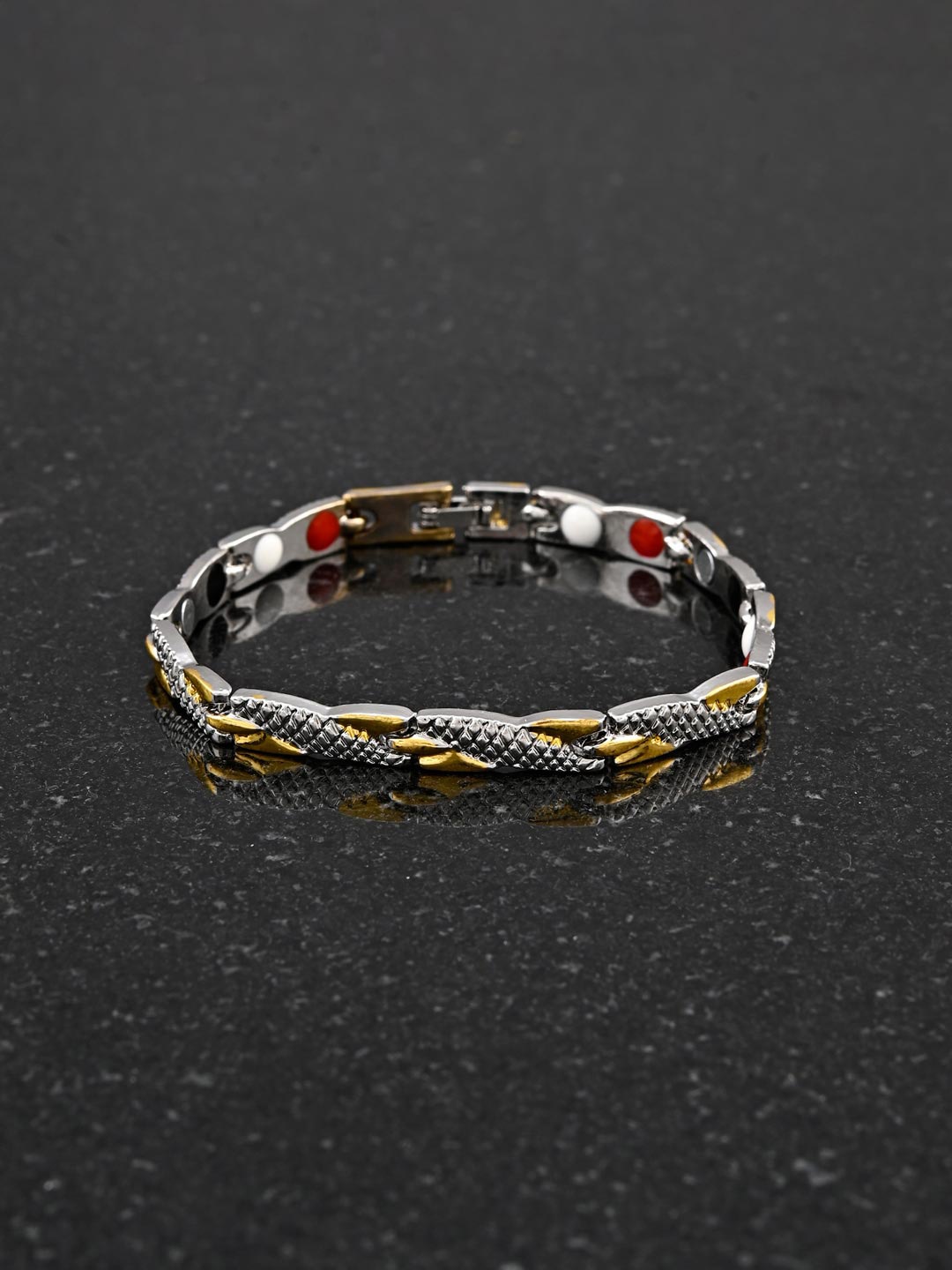 

Tistabene Men Gold-Toned & Silver-Toned Link Bracelet