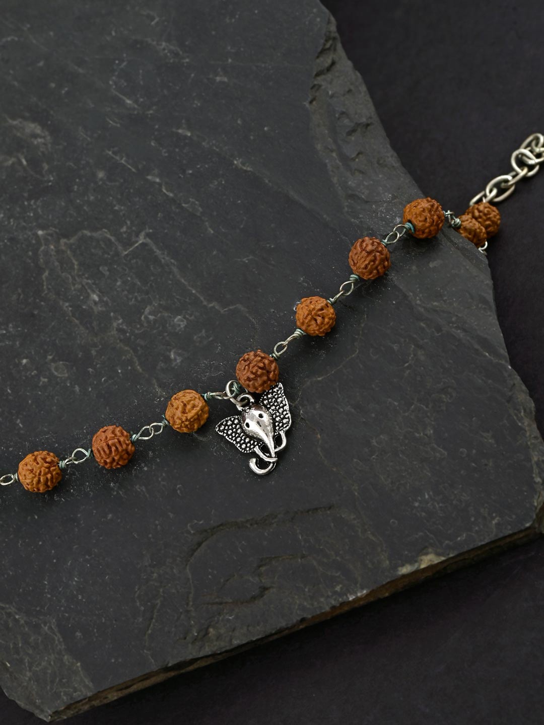 

Tistabene Men Brown Rudraksha Beaded Bracelet