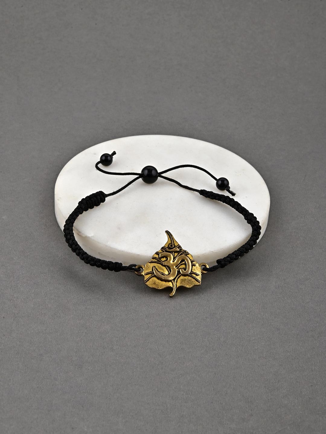 

Tistabene Men Gold-Plated & Black Charm Bracelet