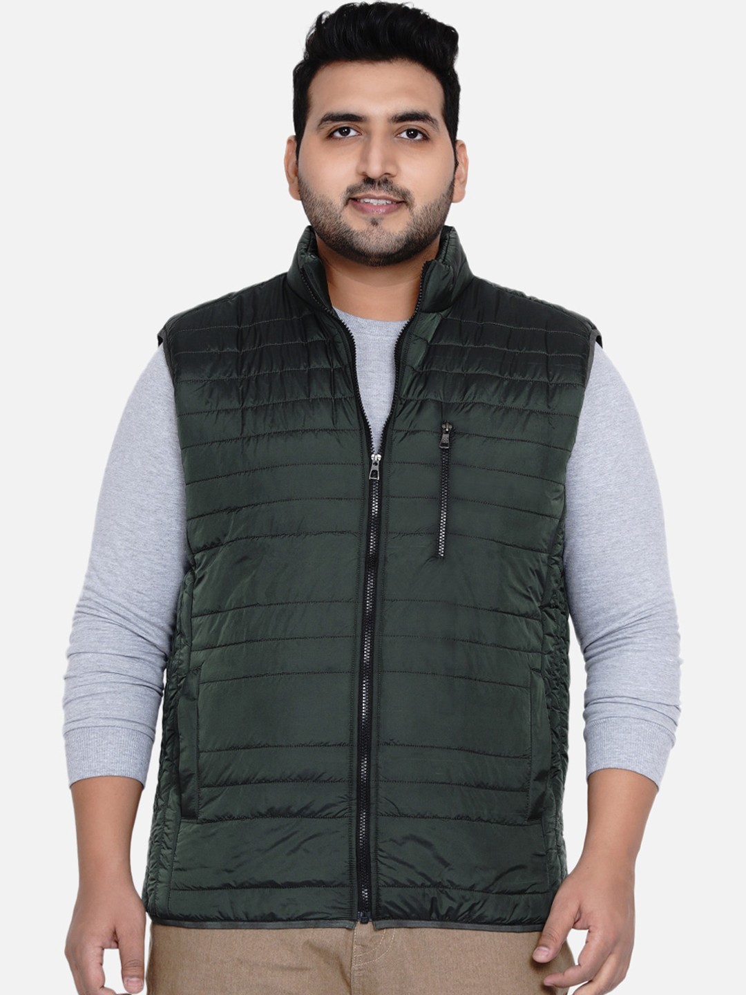 

John Pride Men Plus Size Puffer Jacket, Green