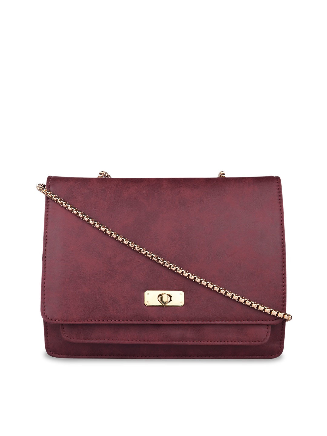 

Bellissa Women Maroon PU Structured Sling Bag