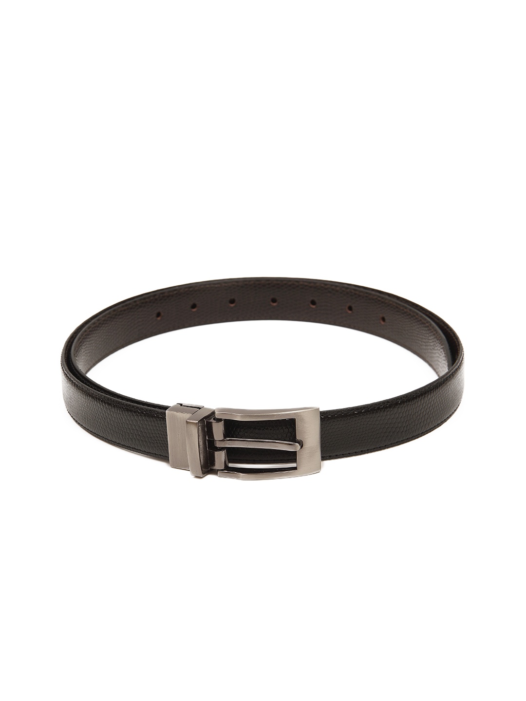 

Calvadoss Women Black & Brown Textured PU Reversible Formal Belt