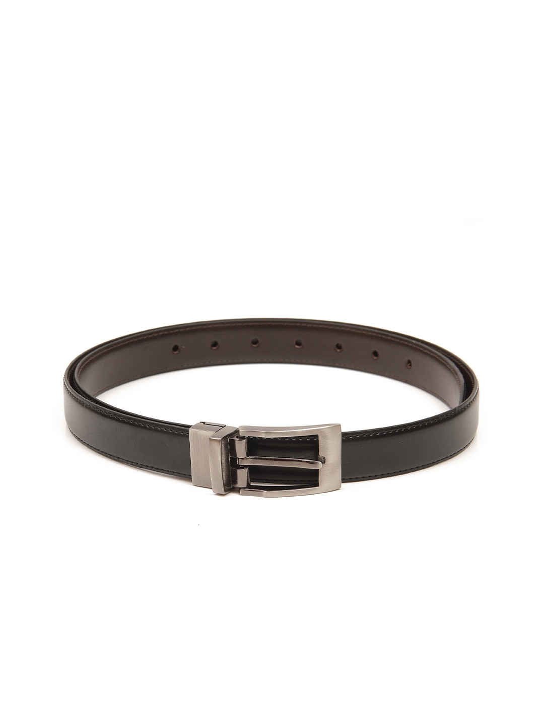 

Calvadoss Women Black Textured Reversible Belt