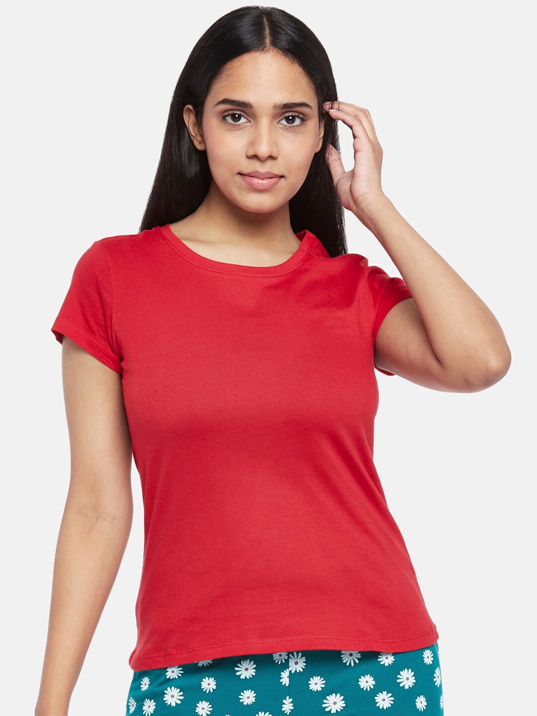 

Dreamz by Pantaloons Red Solid Lounge T-shirts