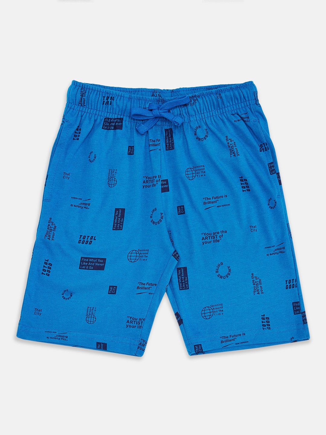 

Pantaloons Junior Boys Blue Conversational Printed Regular Shorts