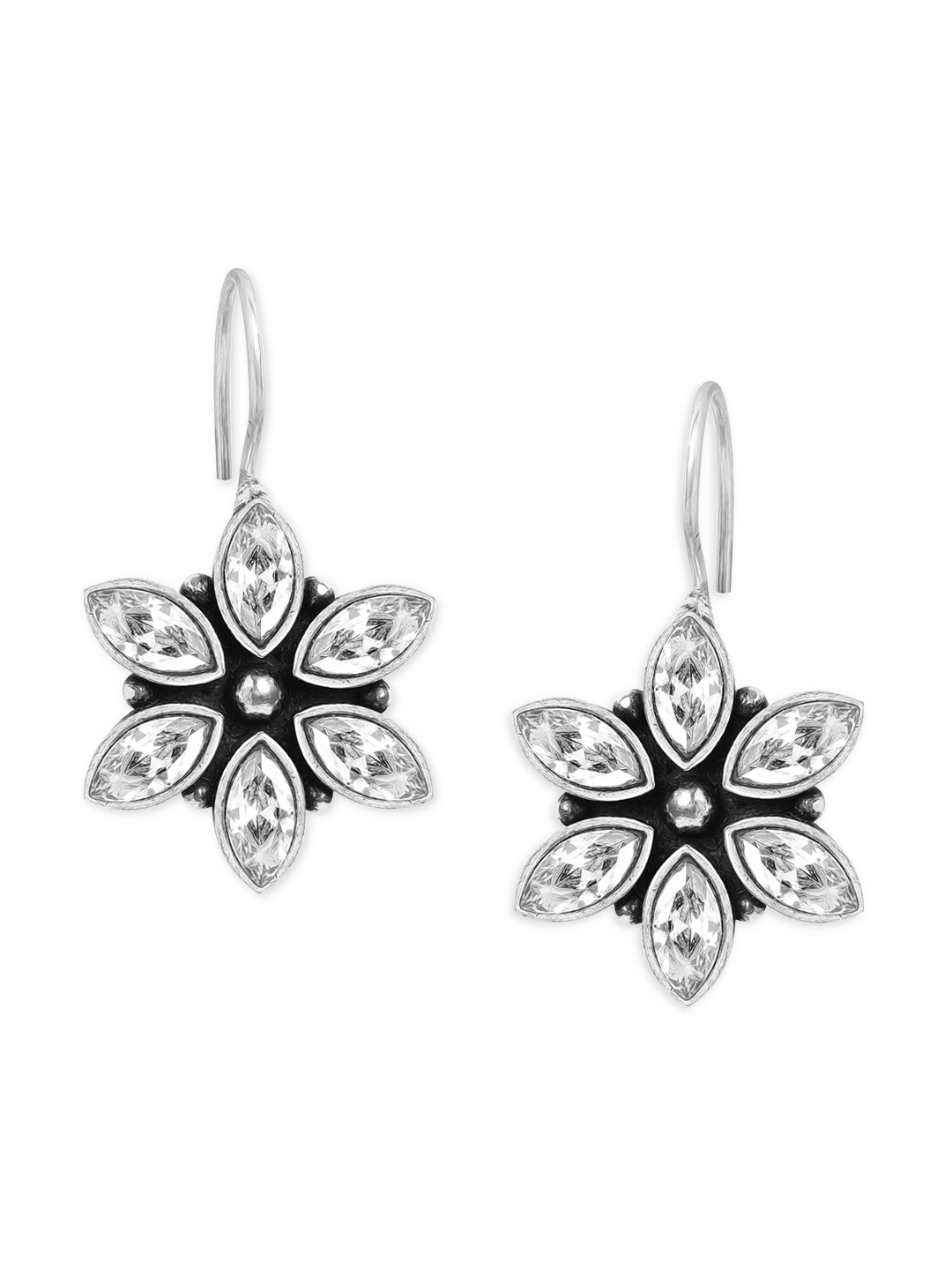 

Anouk Silver Plated Floral Drop Earrings