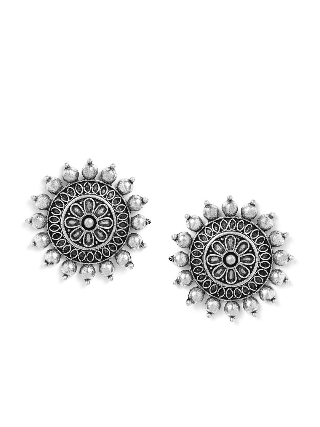

Anouk Silver-Toned & Silver-Plated Contemporary Studs Earrings