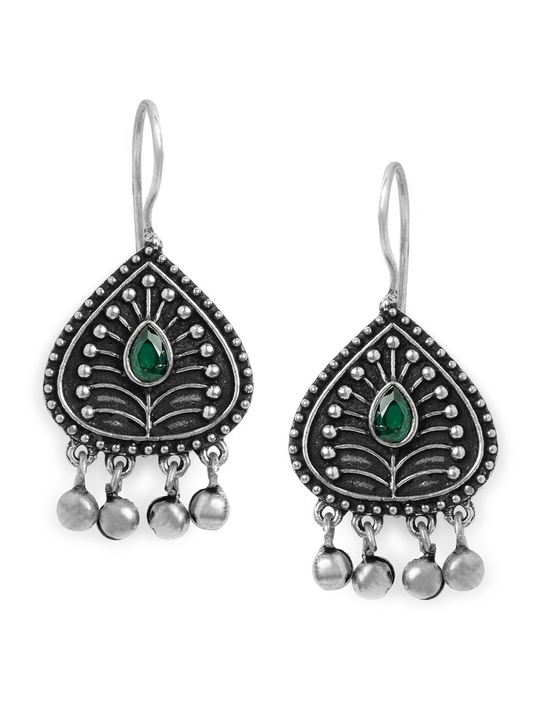 

Anouk Silver Plated Silver-Toned Contemporary Drop Earrings