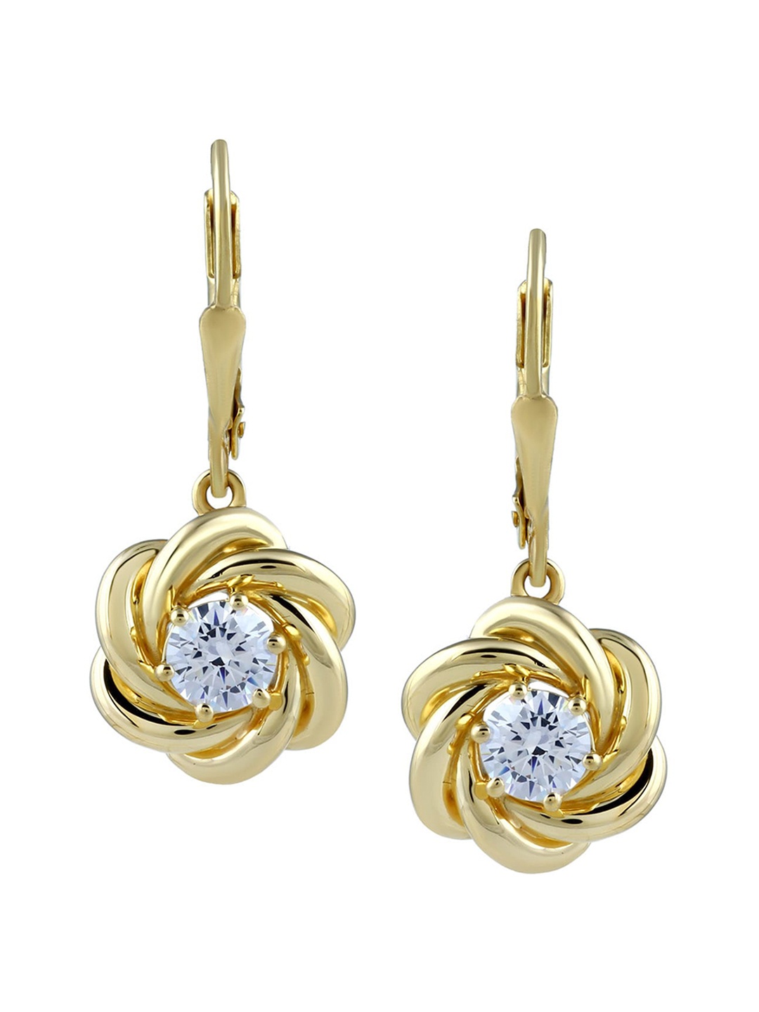 

LA SOULA Gold-Toned & Gold-Plated Contemporary Drop Earrings