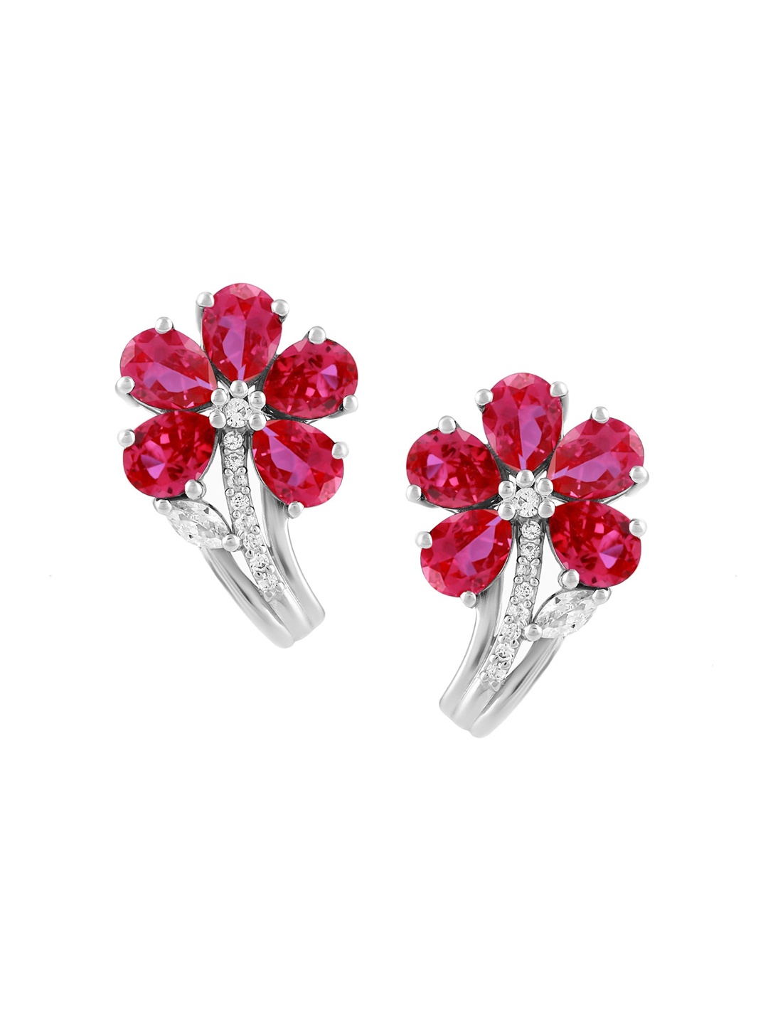 

LA SOULA Red Contemporary Drop Earrings