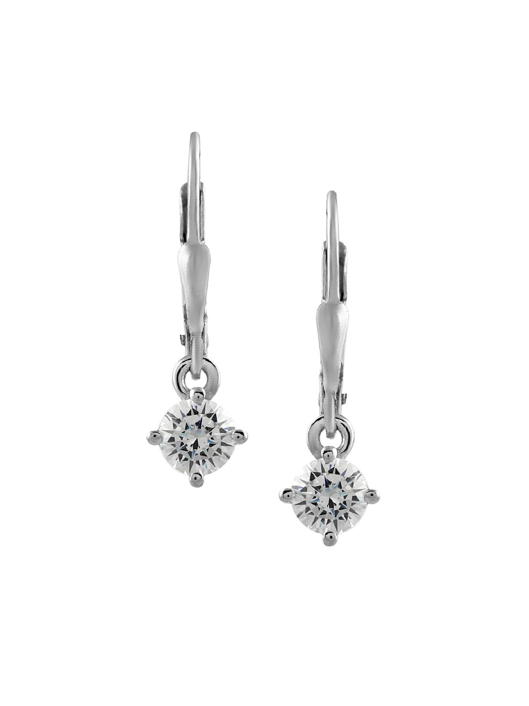 

LA SOULA White & Silver Classic Drop Earrings