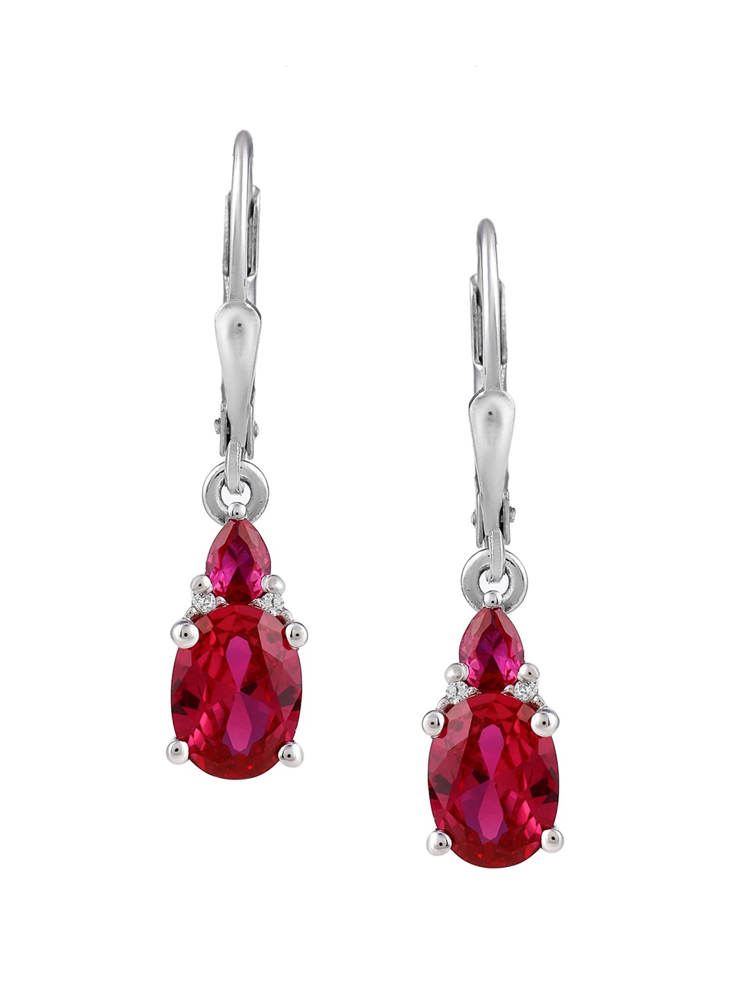 

LA SOULA Red Contemporary Drop Earrings