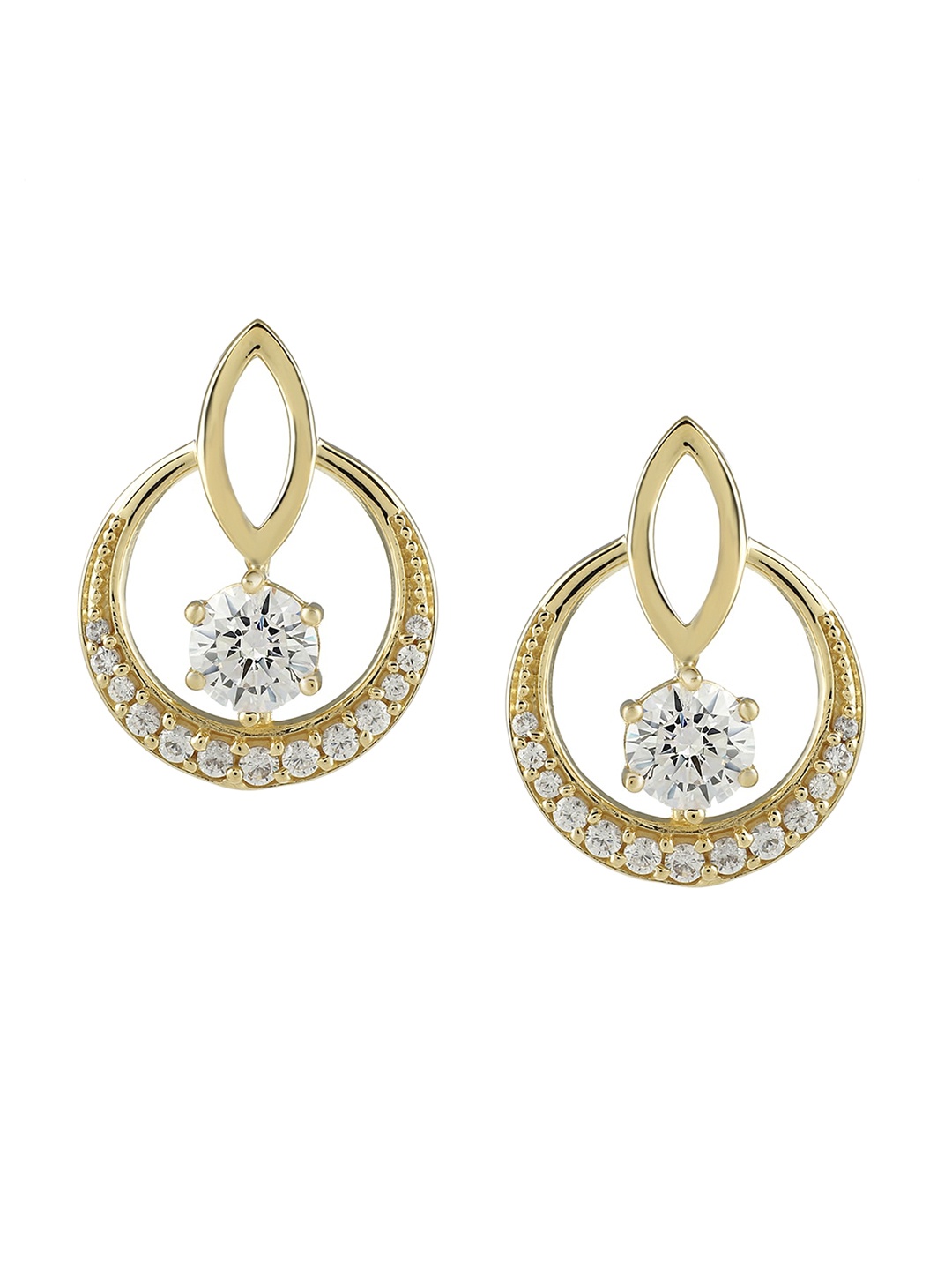 

LA SOULA Gold-Toned & Gold-Plated Contemporary Drop Earrings
