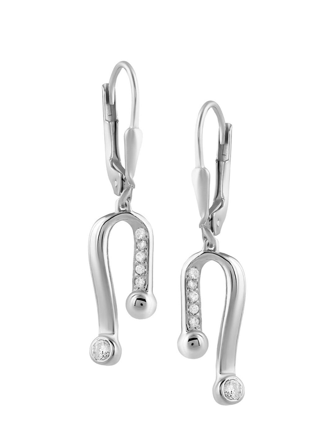 

LA SOULA White Classic Drop Earrings