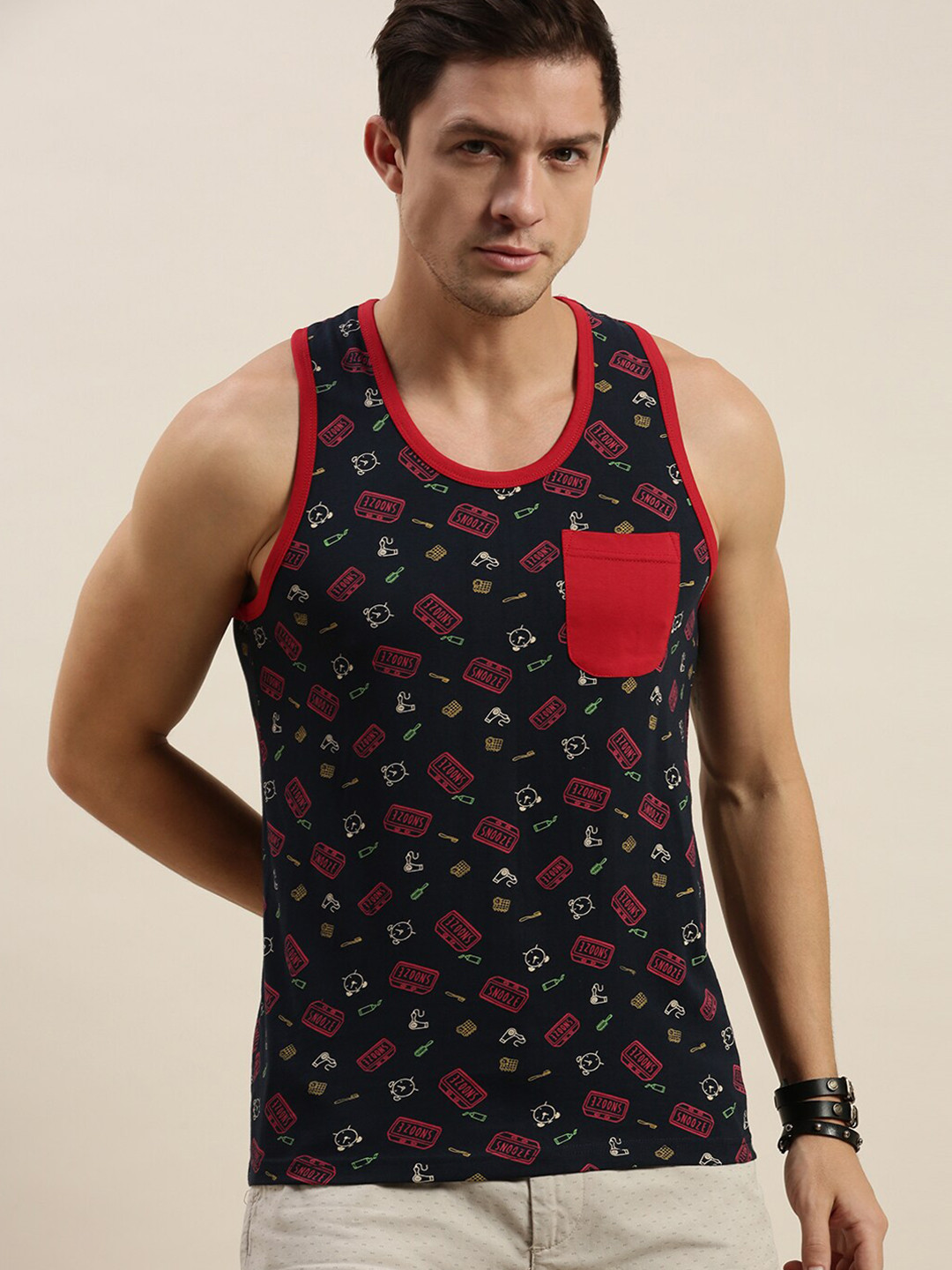 

Difference of Opinion Men Navy Blue Printed T-shirt