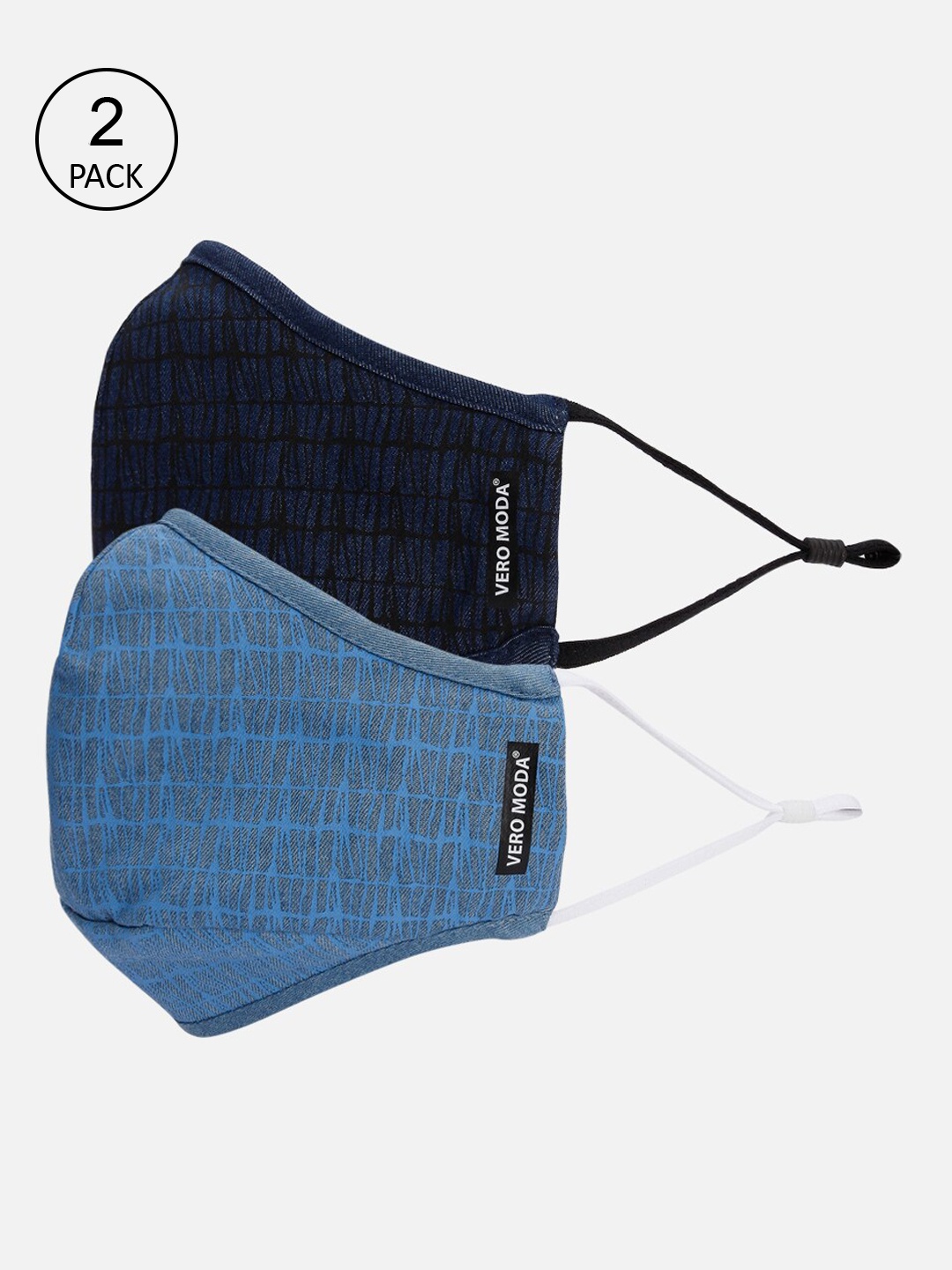 

Vero Moda Women Pack of 2 Blue Printed Outdoor Masks