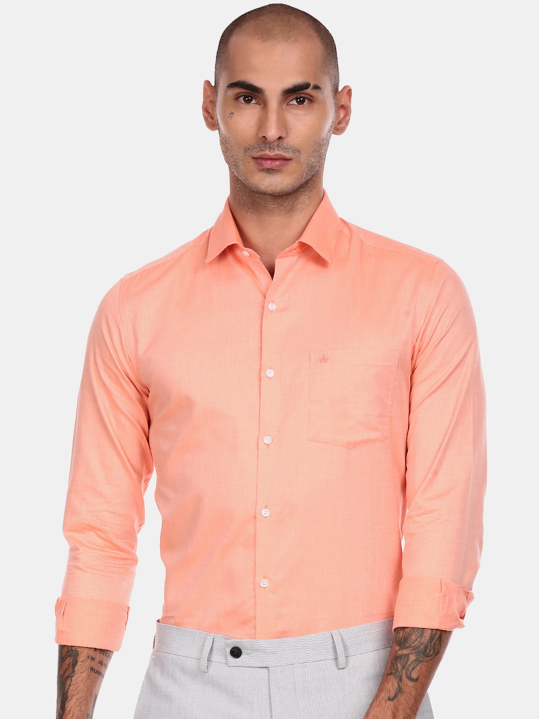 

Arrow Men Orange Slim Fit Opaque Casual Shirt