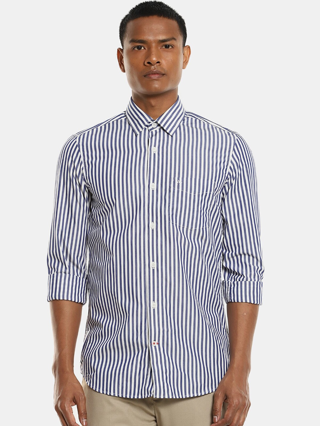 

Arrow Sport Men Blue & White Striped Casual Shirt