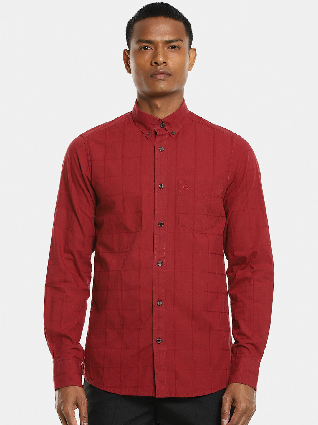 

Arrow Sport Men Red Checked Casual Cotton Shirt