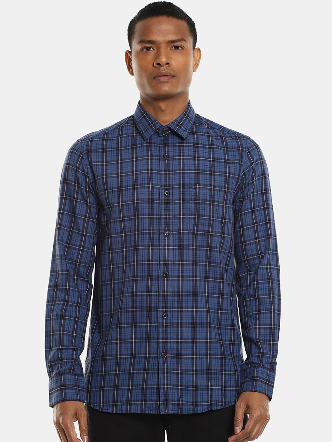 

Arrow Sport Men Blue Checked Cotton Casual Shirt