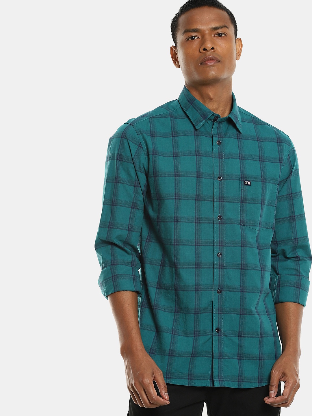 

Arrow Sport Men Blue Checked Cotton Casual Shirt