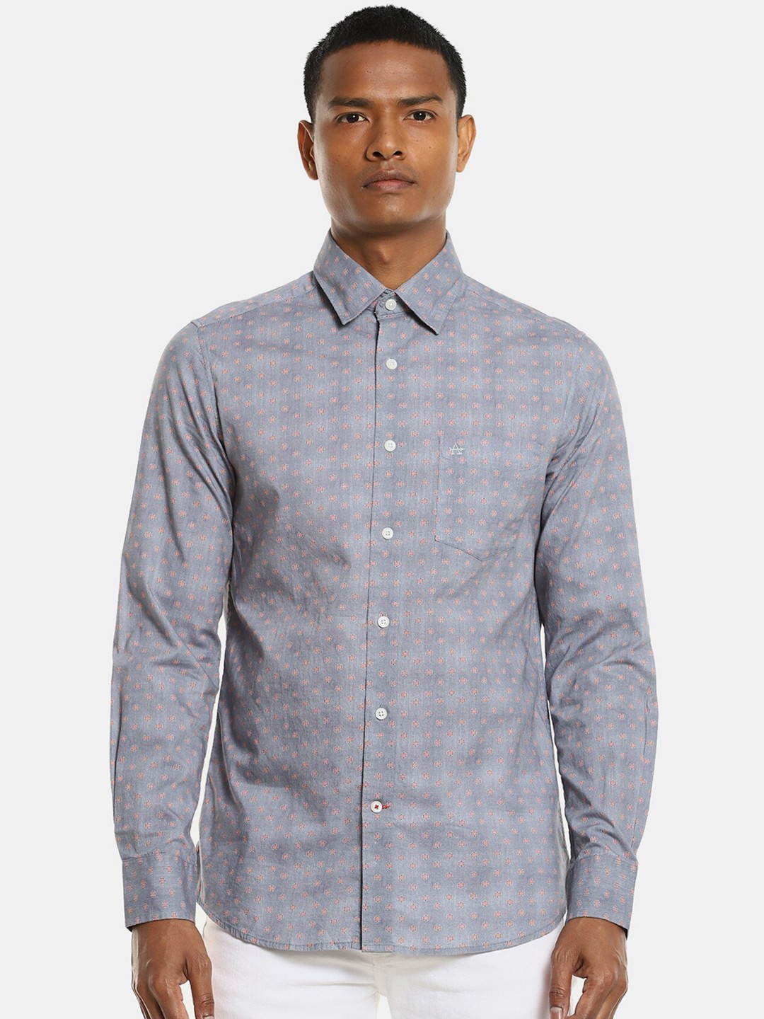 

Arrow Sport Men Grey & Pink Printed Cotton Casual Shirt