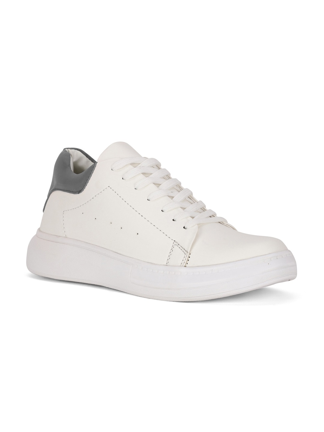 

Bruno Manetti Men White Colourblocked PU Sneakers