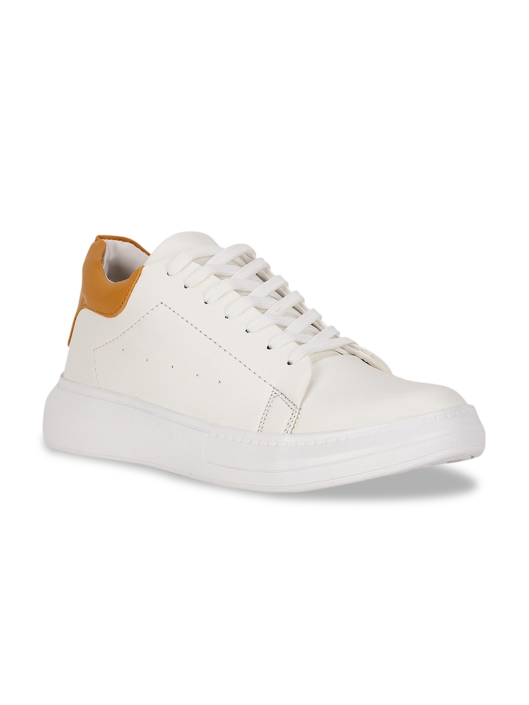 

Bruno Manetti Men Orange& White PU Sneakers