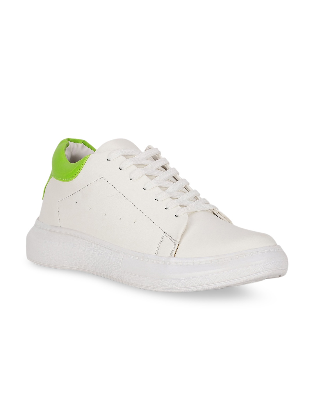 

Bruno Manetti Men White Colourblocked PU Sneakers
