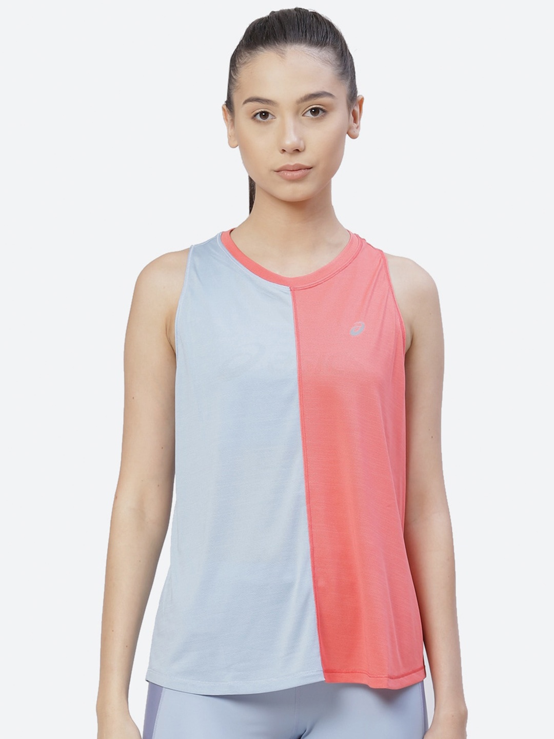 

ASICS Women Pink & Blue Colourblocked Tokyo Outdoor T-shirt