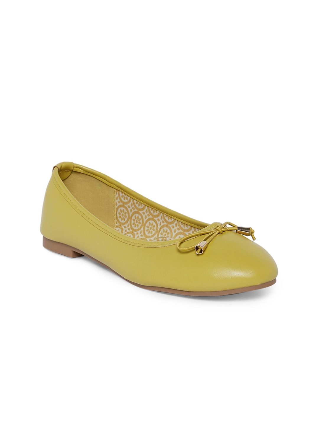 

Forever Glam by Pantaloons Women Mustard Ballerinas with Bows Flats