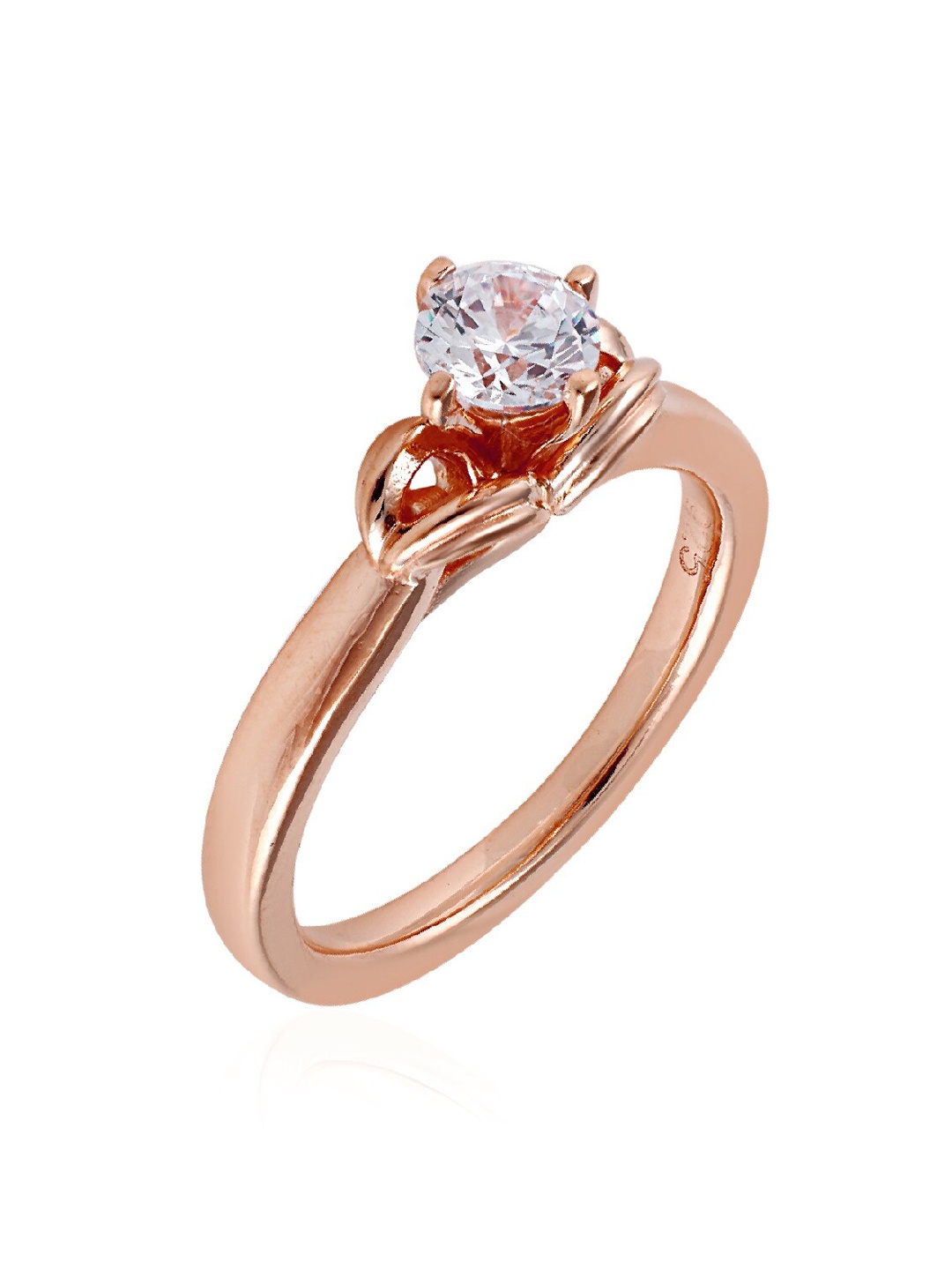 

LA SOULA Women 925 Sterling Silver Cubic Zirconia Ring, Rose