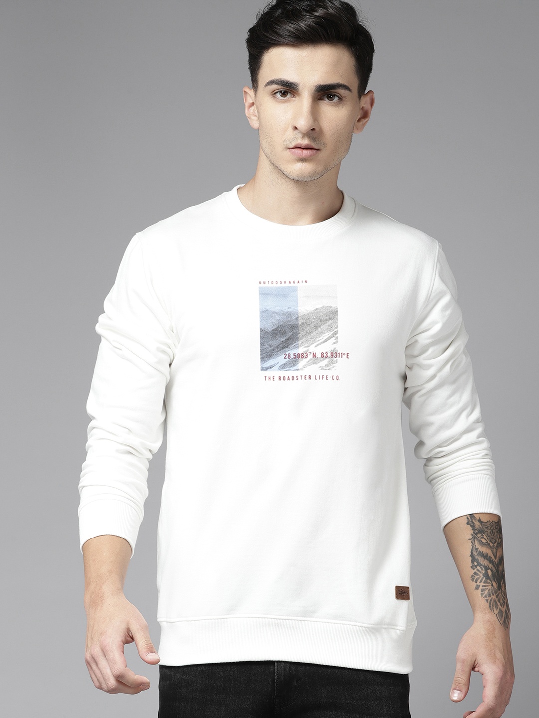 

The Roadster Lifestyle Co. Printed Sweatshirt, White