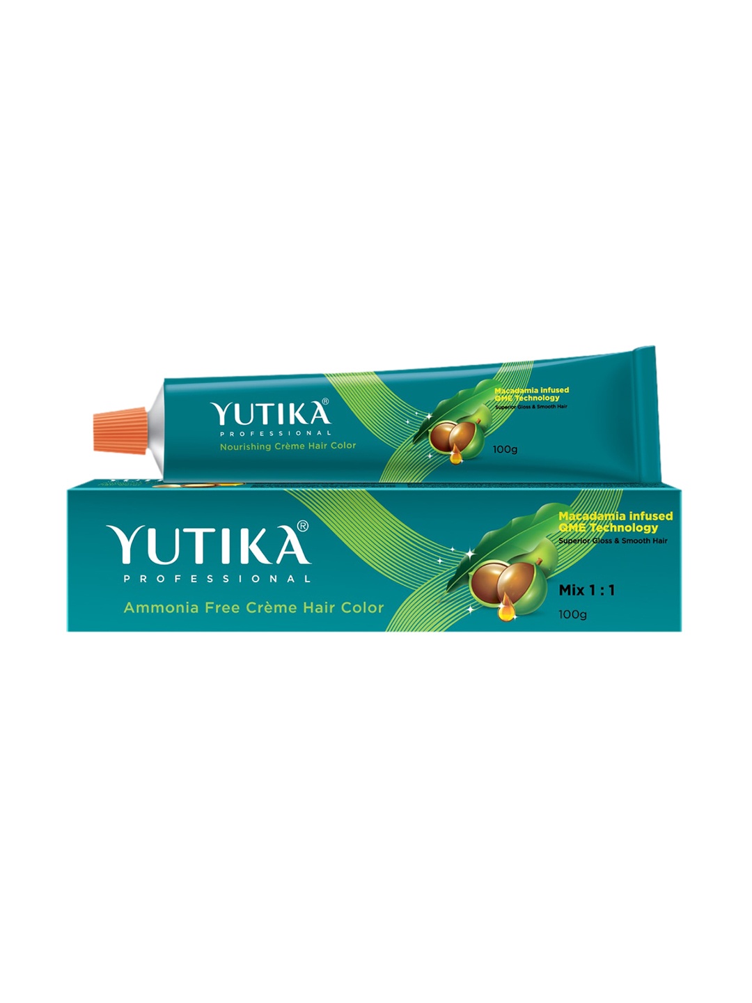 YUTIKA Beige Professional Nourishing Creme Hair Color - Dark Ash Brown - 100gm