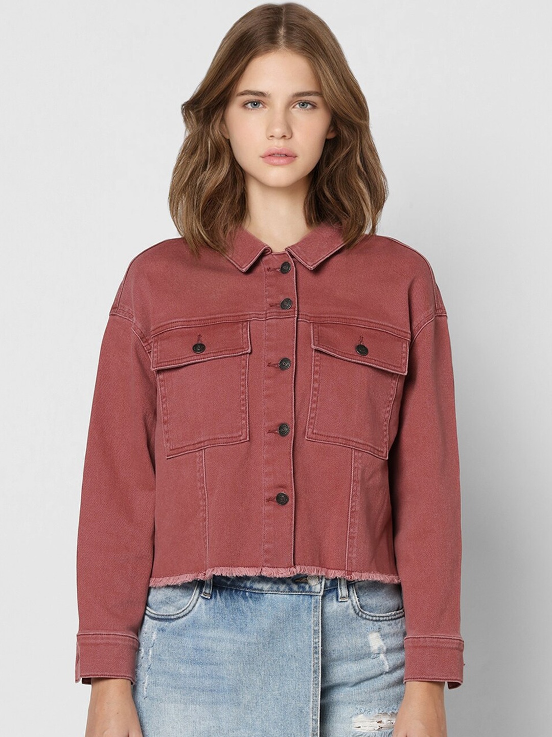 

ONLY Women Red Crop Tailored Jacket