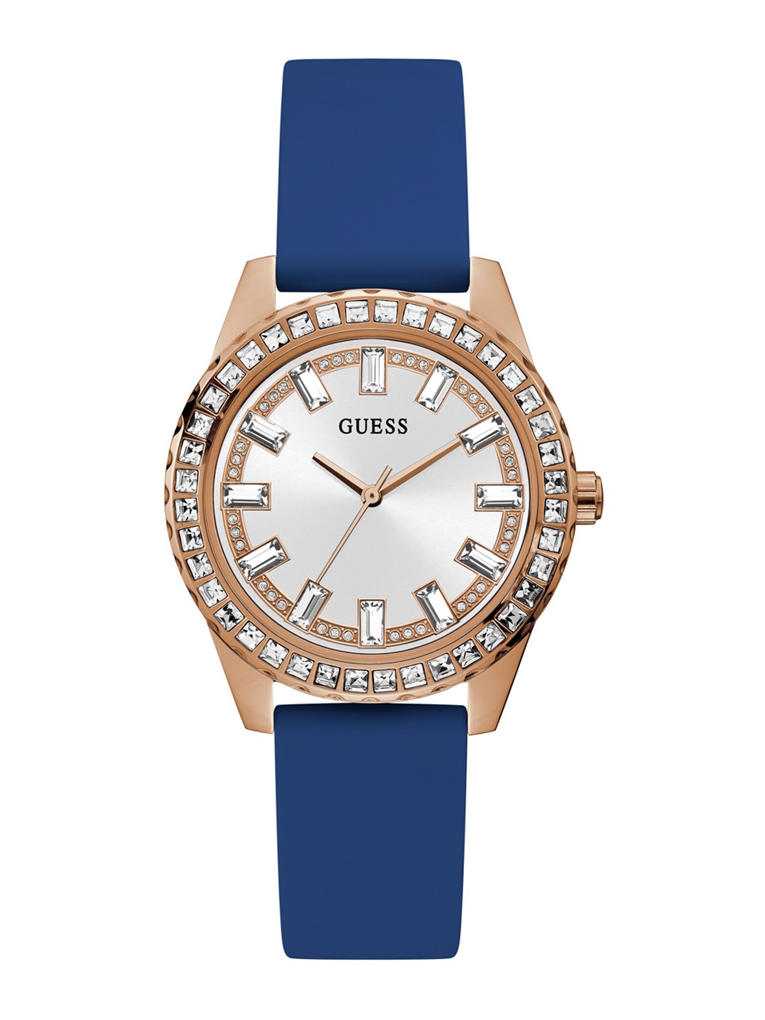 

GUESS Women Silver-Toned Dial & Blue Straps Analogue Watch GW0285L1