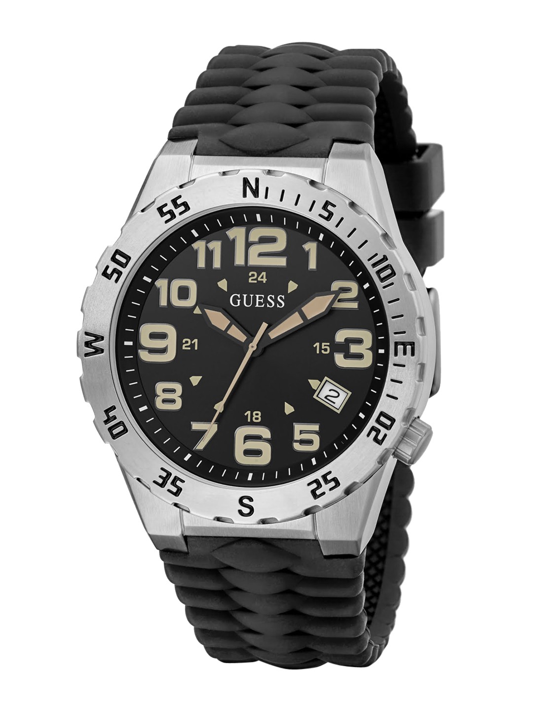 

GUESS Men Black Dial & Black Straps Analogue Watch GW0322G1