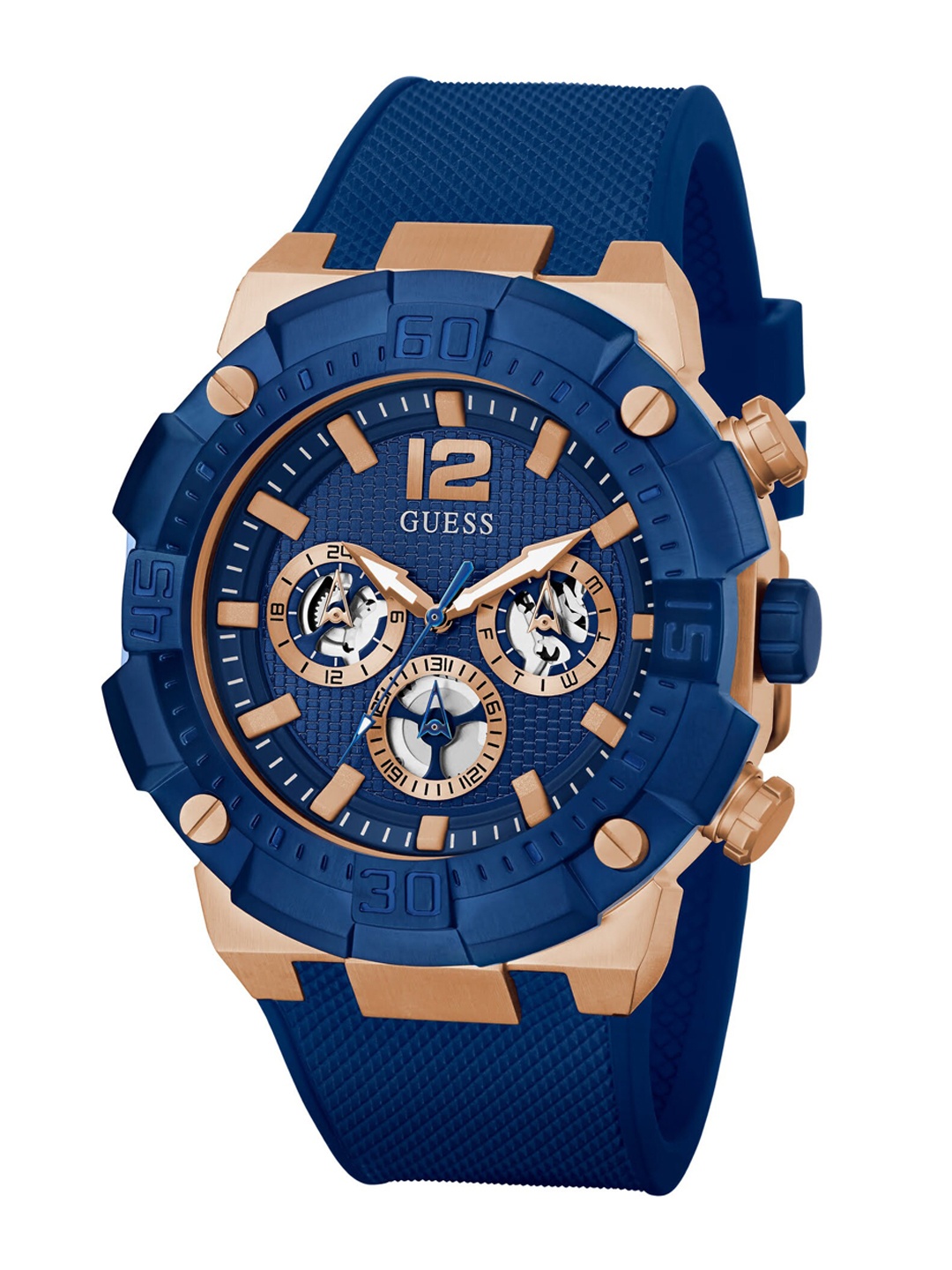 

GUESS Men Regular Straps Analogue Chronograph Watch GW0264G4, Blue