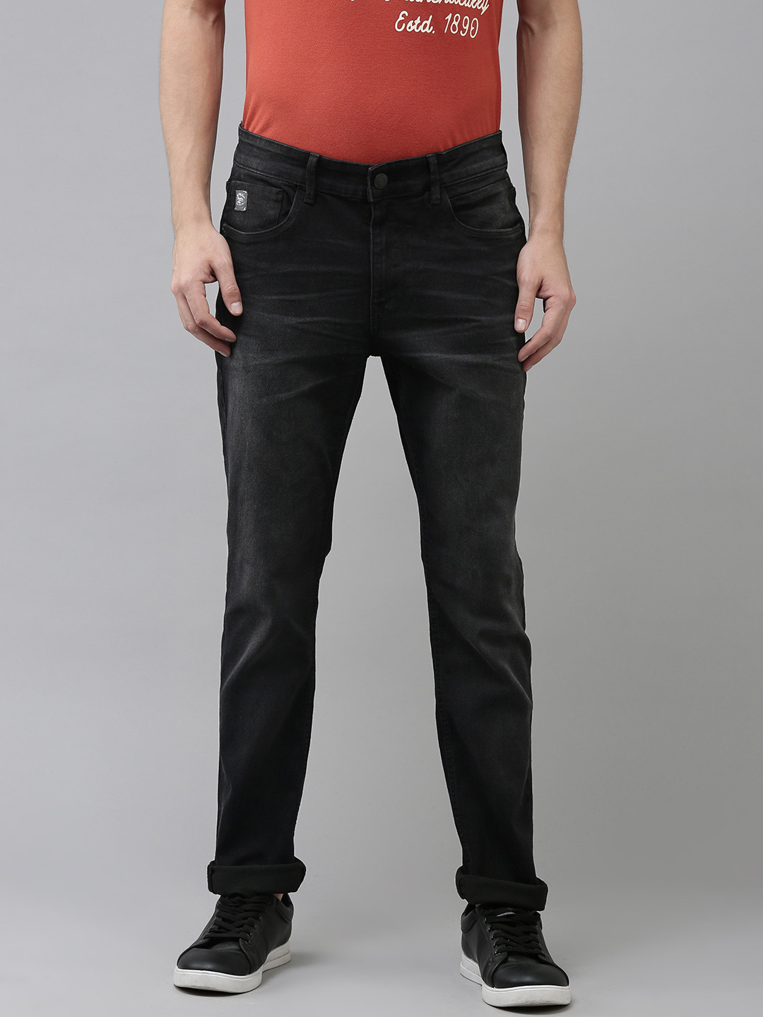 

U.S. Polo Assn. Denim Co. Men Black Slim Tapered Fit Stretchable Jeans