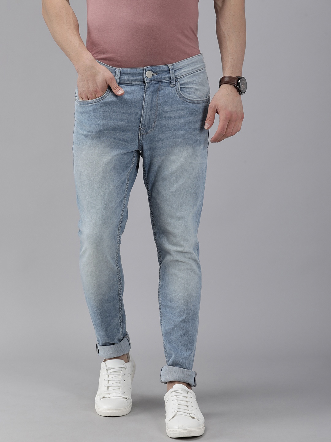 

U S Polo Assn Denim Co Men Blue Skinny Fit Heavy Fade Stretchable Jeans