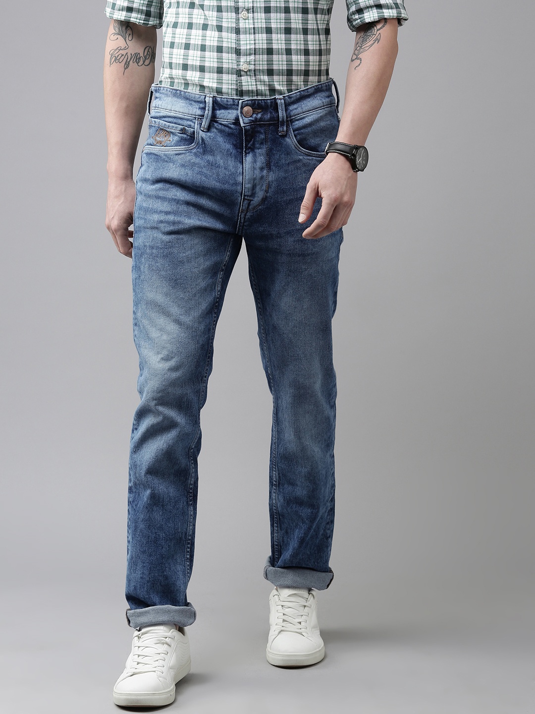 

U S Polo Assn Denim Co Men Blue Regallo Skinny Fit Light Fade Mid Rise Jeans