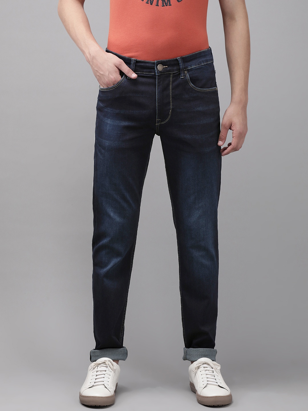 

U.S. Polo Assn. Denim Co. Men Blue Skinny Fit Light Fade Mid-Rise Stretchable Jeans