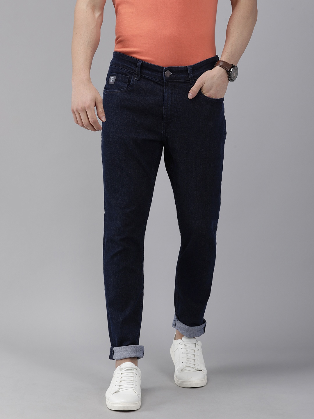 

U S Polo Assn Denim Co Men Navy Blue Skinny Fit Stretchable Jeans