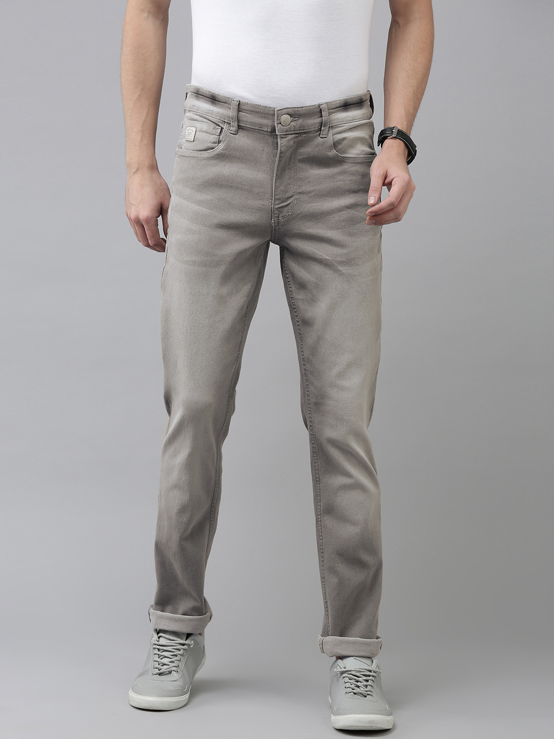

U.S. Polo Assn. Denim Co. Men Grey Skinny Fit Light Fade Stretchable Jeans